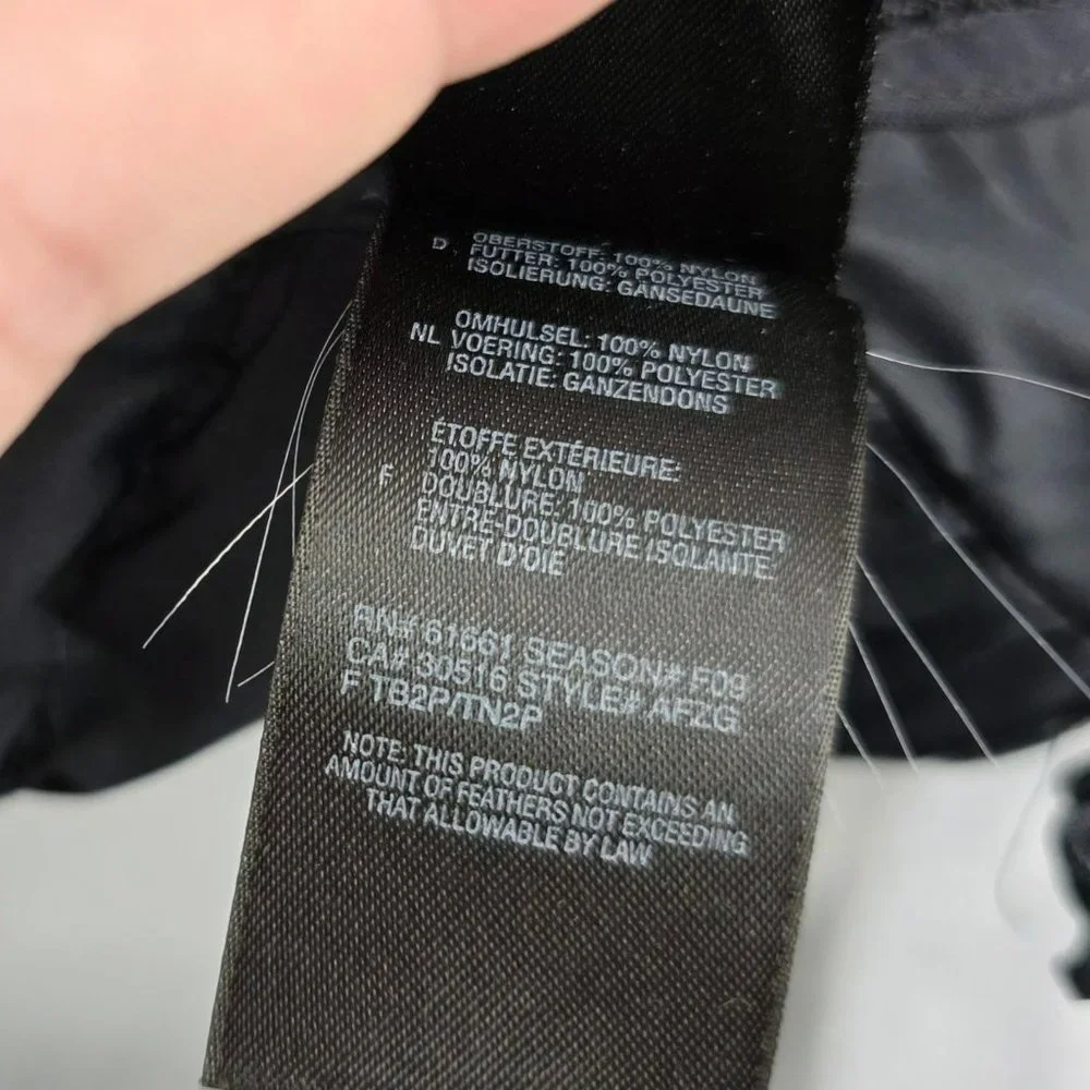 The North Face Nanuk Parka Mens Goose Down Puffer Jacket 600 Fill Shiny Black